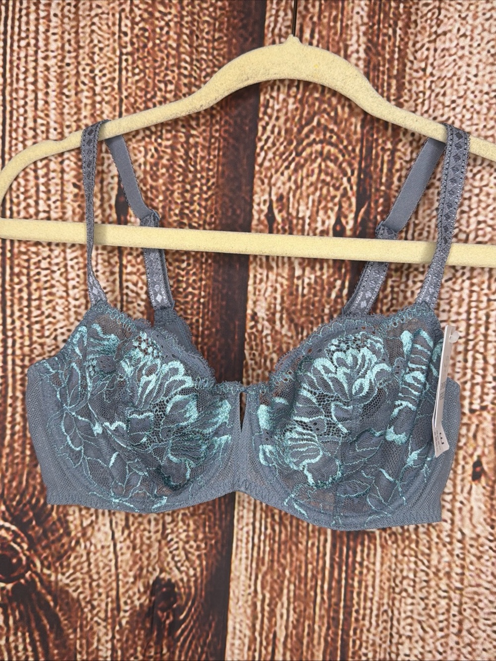 Simone Perele Promosse Demi Cup Underwire Bra 34E #12H330 Blue Lace NWT Ret $110